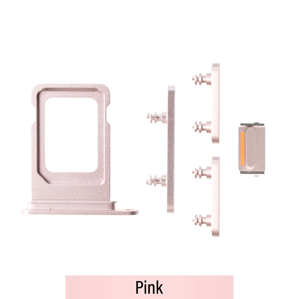 SIM Card Tray and Side Button for iPhone 13-Pink SIM Card Tray and Side Button for iPhone 13-Pink